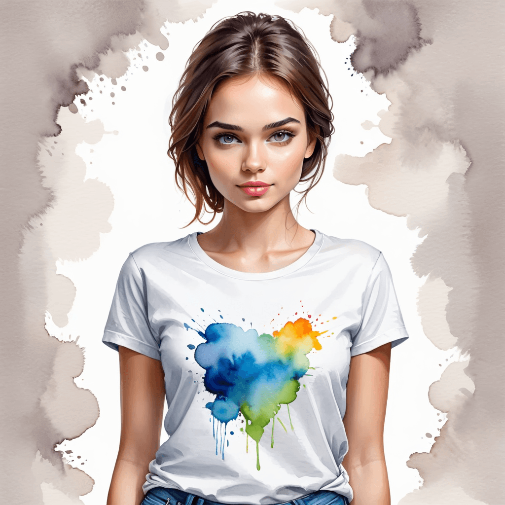 ai generated woman wearing a tshirt