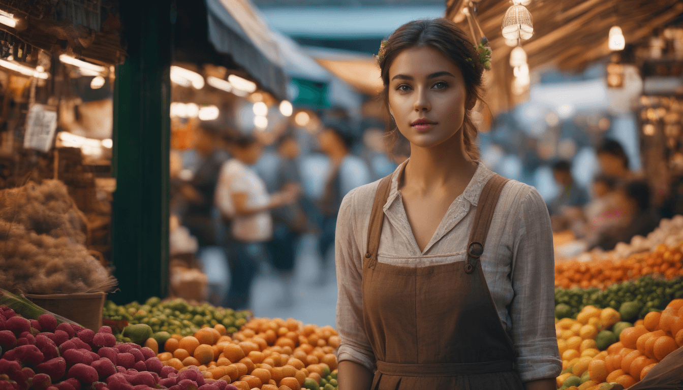 woman in market