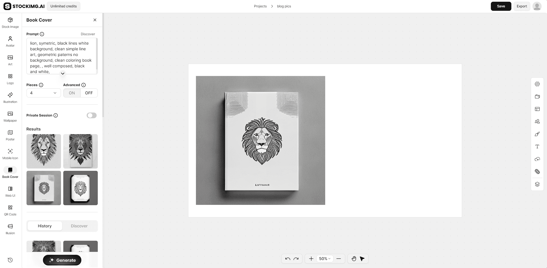 creating book cover