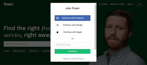 fiverr setup
