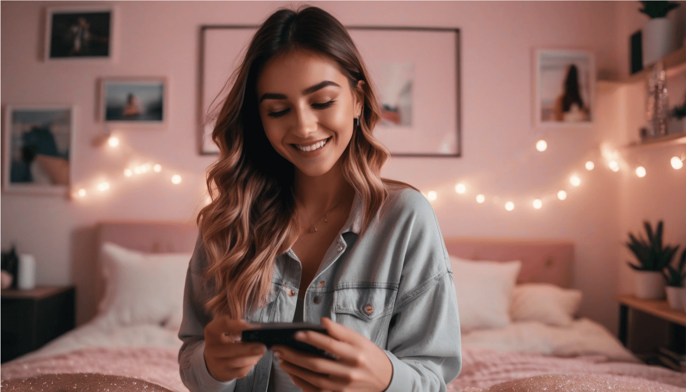 tiktok girl doing Q&A sessions with her auidence online